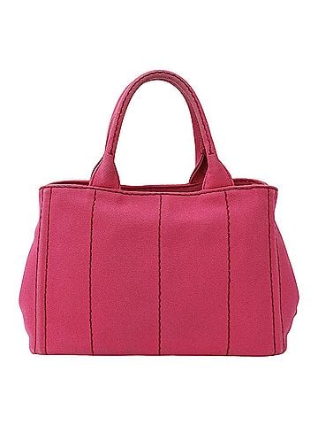 Prada Prada PRADA handbag for women, brand name, tote bag, shoulder 2-way, Canapa Mini canvas, pink, 1BG439 (view 2)
