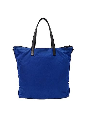 Prada Prada handbag for women, brand tote bag, nylon, blue, with logo. (view 2)