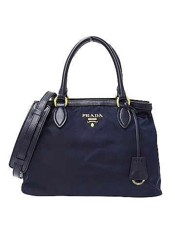 Prada Prada handbag for women, brand name, handbag/shoulder bag, 2-way, nylon, navy, logo. (view 1)