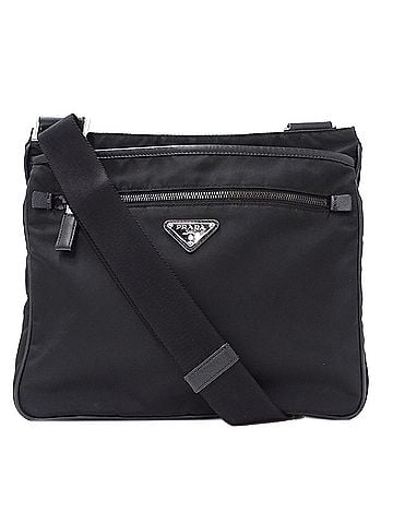 Prada Prada handbag for men and women, brand shoulder bag, nylon, black. (view 1)