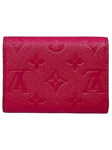Louis Vuitton Louis Vuitton LOUIS VUITTON Monogram Empreinte Women's Wallet/Coin Case Portemonnaie Rosalie Rose Pondicherry Pink M81521 Compact Mini Wallet (view 2)