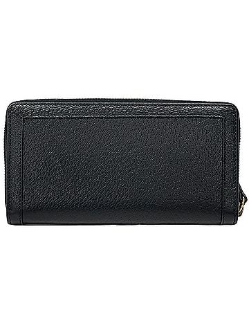 Gucci Gucci GUCCI Wallet for Women and Men, Brand Name, Bamboo Petite Marmont Long Wallet, Leather, Black, 658634, Round Zipper (view 2)