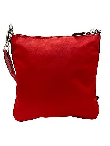 Prada Prada PRADA handbag for women, brand shoulder bag, nylon, red, 1BH716 (view 2)