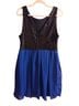Macy's 100% Polyester 100% Polyester 100% Polyester 100% Polyester Blue Black Cocktail Dress Size XL - photo 2
