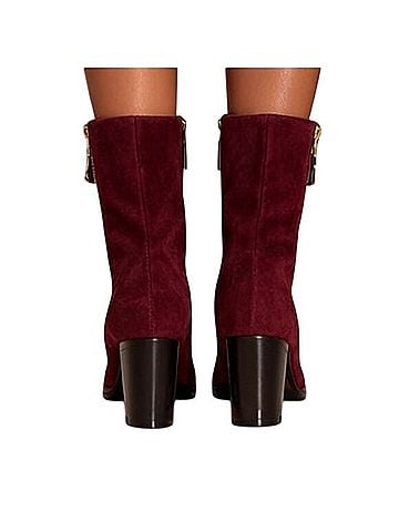 Giuseppe Zanotti Suede Leather Cap Toe Mid Calf Boots (view 2)