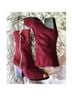 Giuseppe Zanotti 100% Suede Solid Red Gold Boots Size EU 37 - photo 9