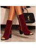 Giuseppe Zanotti 100% Suede Solid Red Gold Boots Size EU 37 - photo 5