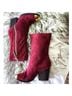 Giuseppe Zanotti 100% Suede Solid Red Gold Boots Size EU 37 - photo 4