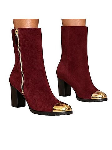 Giuseppe Zanotti Suede Leather Cap Toe Mid Calf Boots (view 1)