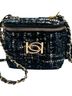 Bebe Checkered-gingham Marled Tweed Black Blue White Crossbody Bag One size - photo 1