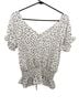 Sienna Sky Floral White Blue Short Sleeve Blouse Size S - photo 2