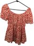 Chocolate Floral Red Multi Color Casual Dress One size - photo 2