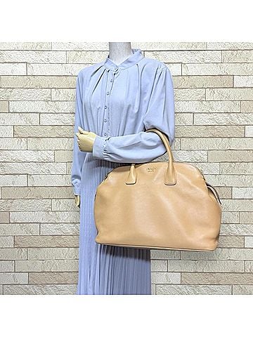 Prada Prada handbag, leather, beige, women's, PRADA (view 2)