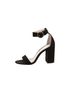 Maje 100% Suede Solid Black Silver Sandals Size 8 1/2 - photo 1
