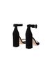 Maje 100% Suede Solid Black Silver Sandals Size 8 1/2 - photo 2