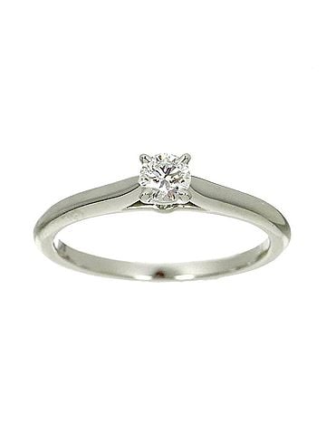 Cartier Cartier Solitaire Diamond Ring, 0.19ct, E VS1, 3EX, Size #50, Platinum. (view 2)