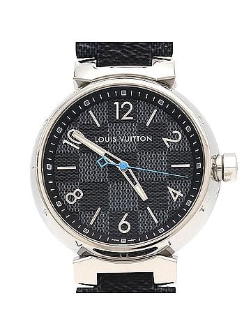 Louis Vuitton Louis Vuitton Tambour Damier Graphite QA073 SS Quartz Watch (view 1)