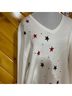 Quacker Factory Stars White Red Blue Casual Sweaters Size L - photo 4