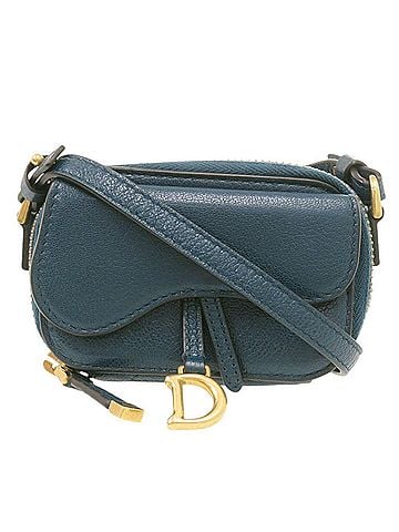 Christian Dior Christian Dior Dior Mini Saddle 43 MA 0261 Leather Blue Shoulder Bag 0512Dior (view 1)