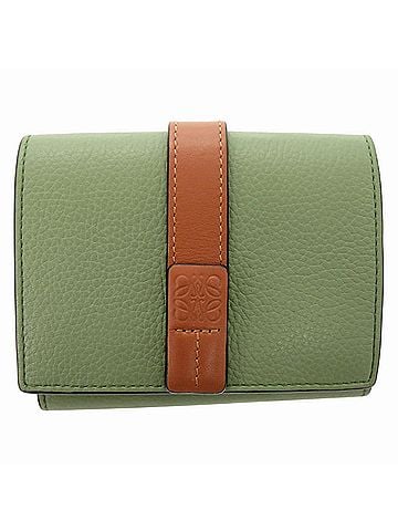Loewe Loewe Anagram Small Wallet ec23393 Calf Green Tri-fold 1228LOEWE (view 1)