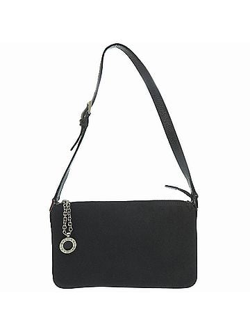 Bvlgari BVLGARI Logomania Canvas Leather Black Shoulder Bag One-Shoulder 0358 (view 1)