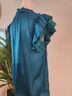 Current Air Teal Short Sleeve Blouse Size S - photo 4