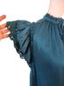 Current Air Teal Short Sleeve Blouse Size S - photo 2