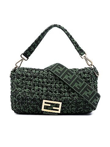 Fendi Zucca Interlaced Jacquard Baguette Satchel (view 1)