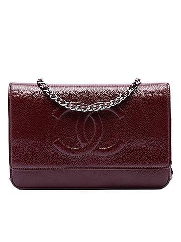 Chanel CC Caviar Wallet On Chain (view 1)