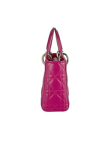 Christian Dior Christian Dior Lady handbag/shoulder bag, lambskin, pink and gold, women's, z10122 (view 2)