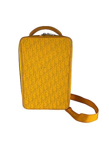 Christian Dior Christian Dior crossbody shoulder bag/body bag, leather, yellow, men's, z10127 (view 1)