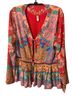 Spell Floral Multi Color Long Sleeve Blouse Size M - photo 2