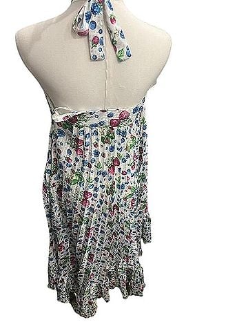MSGM Floral Fruit Print Halter Dress Casual Dress (view 2)