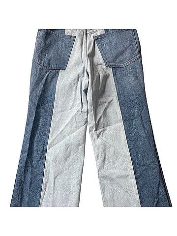 FRAME Denim Split Seam two-tone high-rise wide-leg jeans Jeans (view 2)