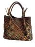 Unlabel 100% Leather Multi Color Brown Green Leather Tote One size - photo 2