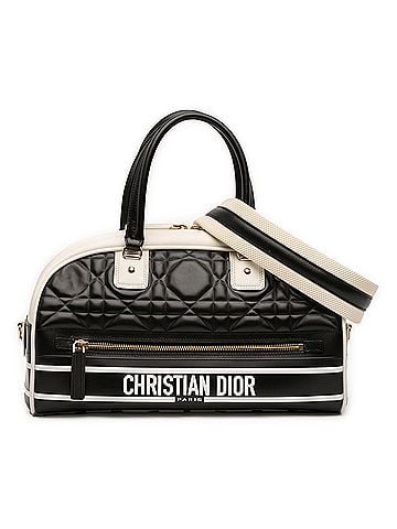 Dior Medium Leather Cannage Dior Vibe Zip Bowling Bag (view 1)