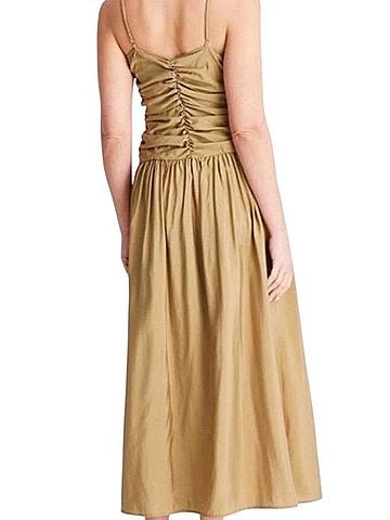 Future Collective Ruched Button-Front Maxi Dress Casual Dress (view 2)