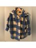 Hatch Checkered-gingham Blue Ivory Coat Size XXS - photo 3