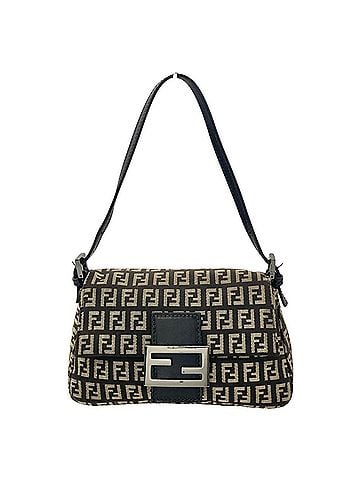 Fendi Fendi Zucchino Mini Mamma Bucket Shoulder Bag, Jacquard Leather, 8BR180 Brown, Women's (view 1)