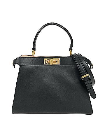 Fendi Fendi Peekaboo IseeU Medium Handbag, Calfskin, Black with Gold Hardware, Women's. (view 1)