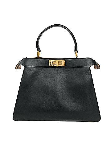 Fendi Fendi Peekaboo IseeU Medium Handbag, Calfskin, Black with Gold Hardware, Women's. (view 2)
