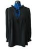 Torrid 100% Polyester Black Long Sleeve Blouse Size 0X - photo 1
