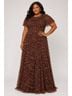 Mac Duggal 100% Polyester Brown Burgundy Cocktail Dress Size 20 - photo 3