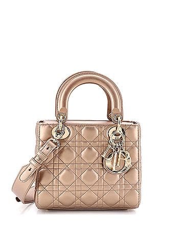 Christian Dior My ABCDior Lady Dior Bag Metallic Cannage Quilt Leather (view 1)