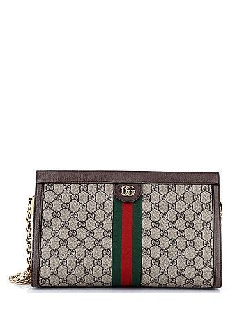 Gucci Ophidia Chain Shoulder Bag GG Coated Canvas Medium (view 1)