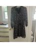 Aqua 100% Polyester Floral Black Pink Casual Dress Size M - photo 5