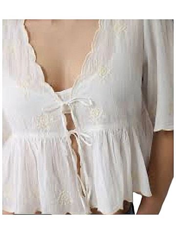 American Eagle Outfitters Short Sleeve Blouse (view 1)