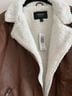 Torrid Brown White Faux Leather Jacket Size M - photo 3