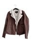 Torrid Brown White Faux Leather Jacket Size M - photo 1