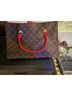 Title Unknown 100% Leather Brown Red Leather Tote One size - photo 3
